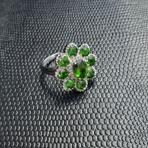 Rita • Russian Diopside & Topaz Ring